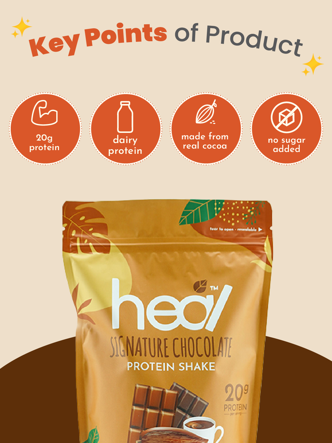 Heal Signature Chocolate Protein Shake, 15 Servings Value Pack – Heal ...