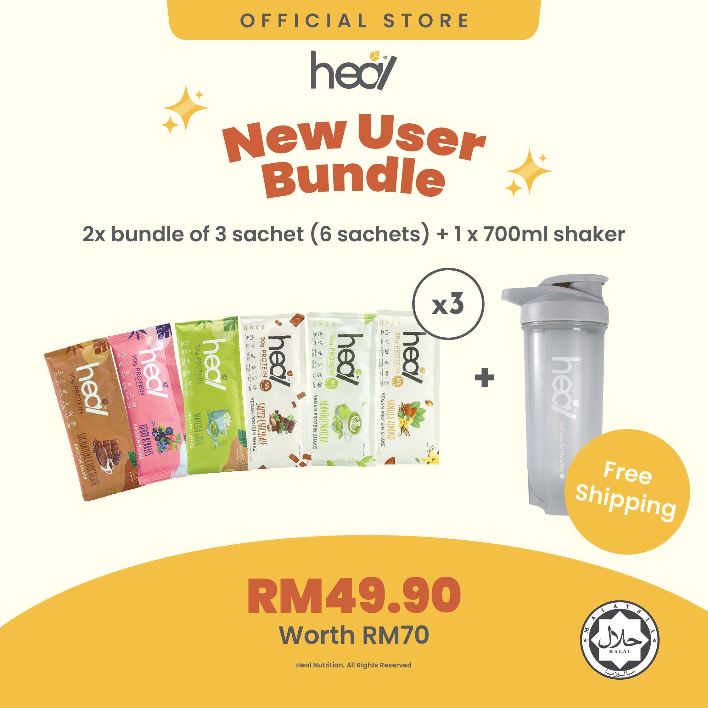 NEW TO HEAL BUNDLE (Worth RM70) FREE SHIPPING - HALAL