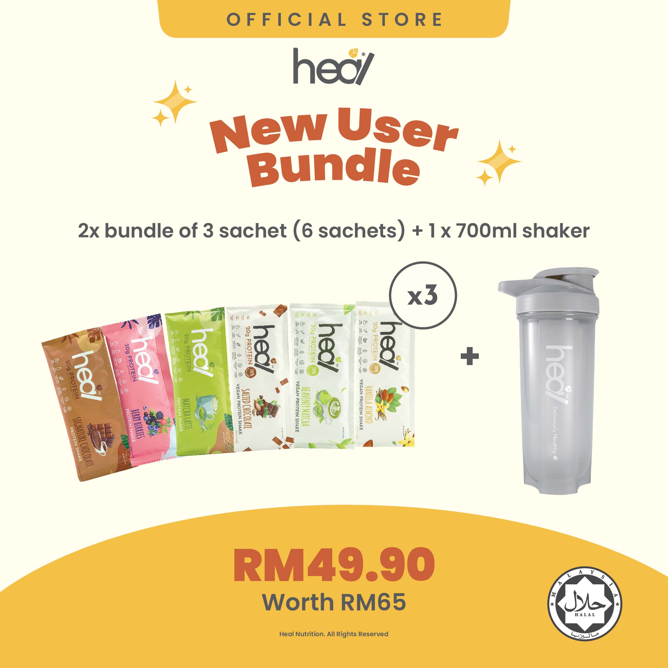 NEW TO HEAL BUNDLE (Worth RM65) - HALAL