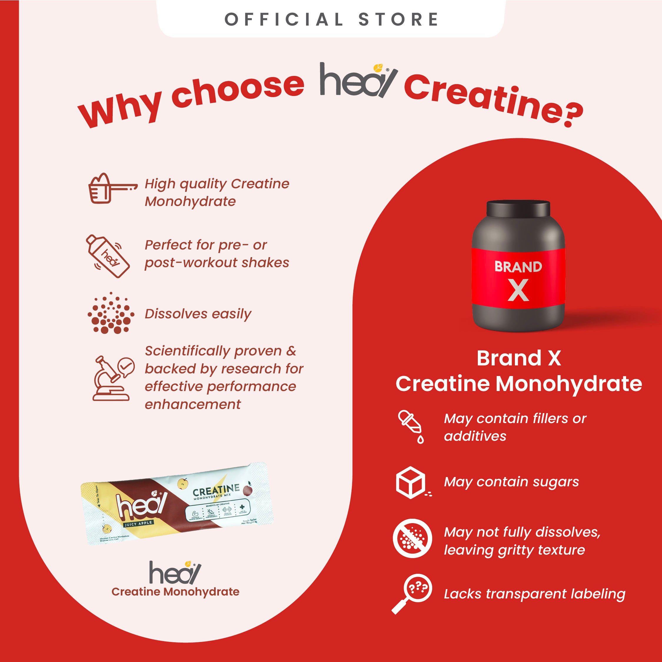 [NEW] Heal Creatine - Juicy Apple Sachet (30 servings)