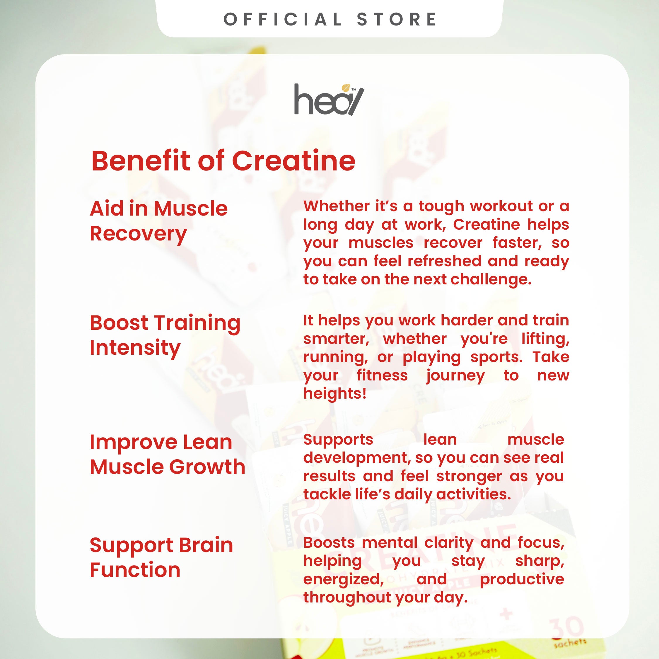 [NEW] Heal Creatine - Juicy Apple Sachet (30 servings)