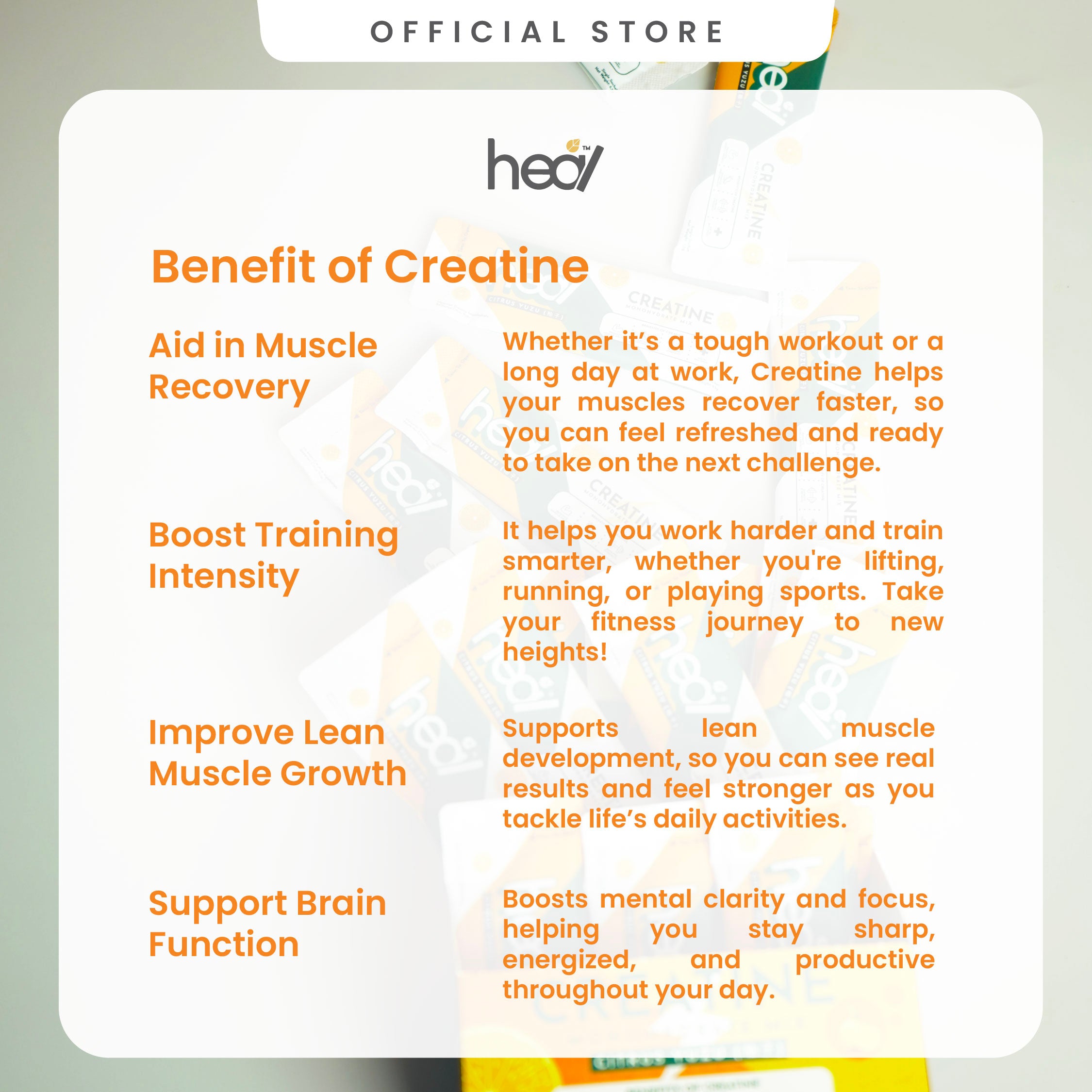 [NEW] Heal Creatine - Citrus Yuzu Sachet (30 servings)