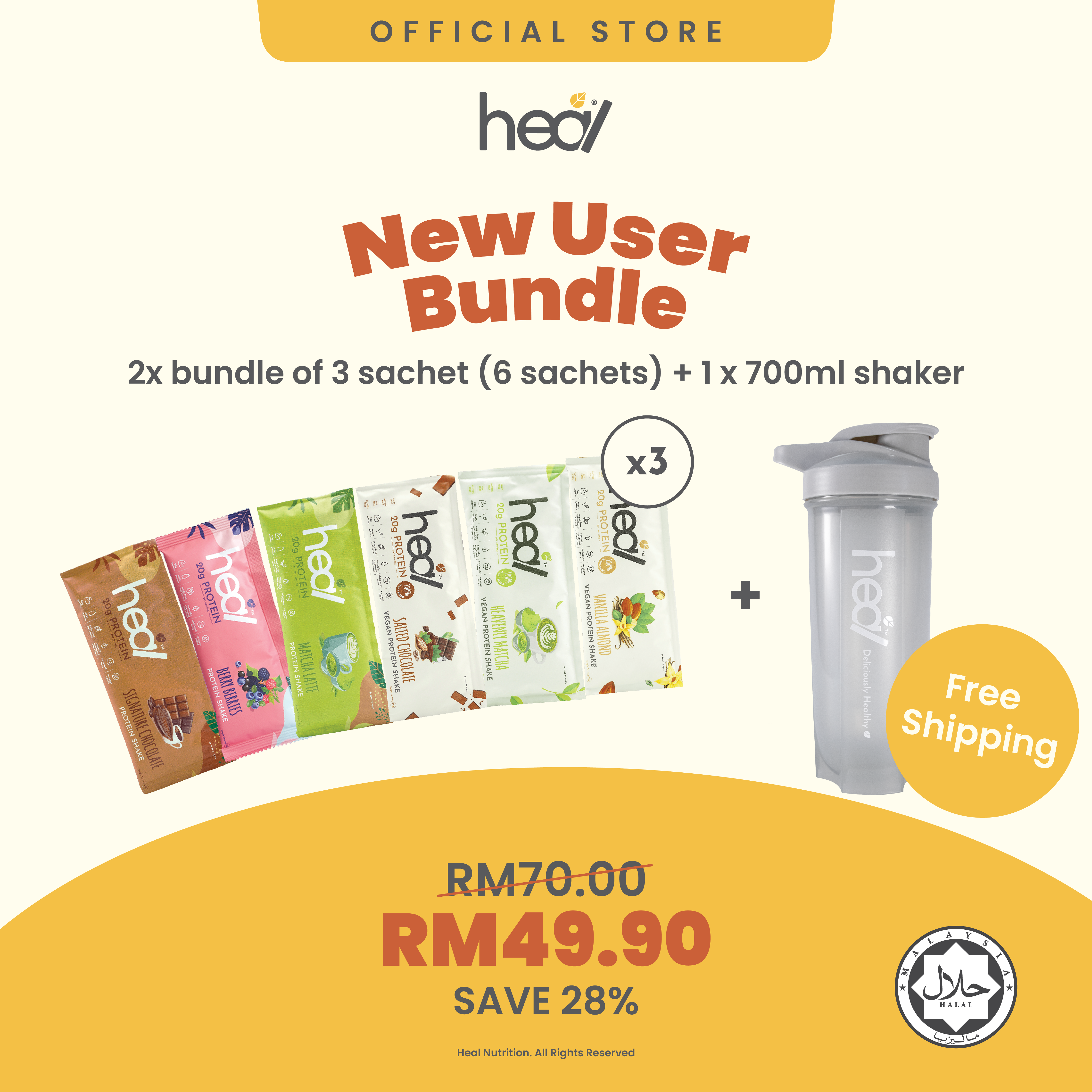 NEW TO HEAL BUNDLE (Worth RM70) FREE Shipping - Halal