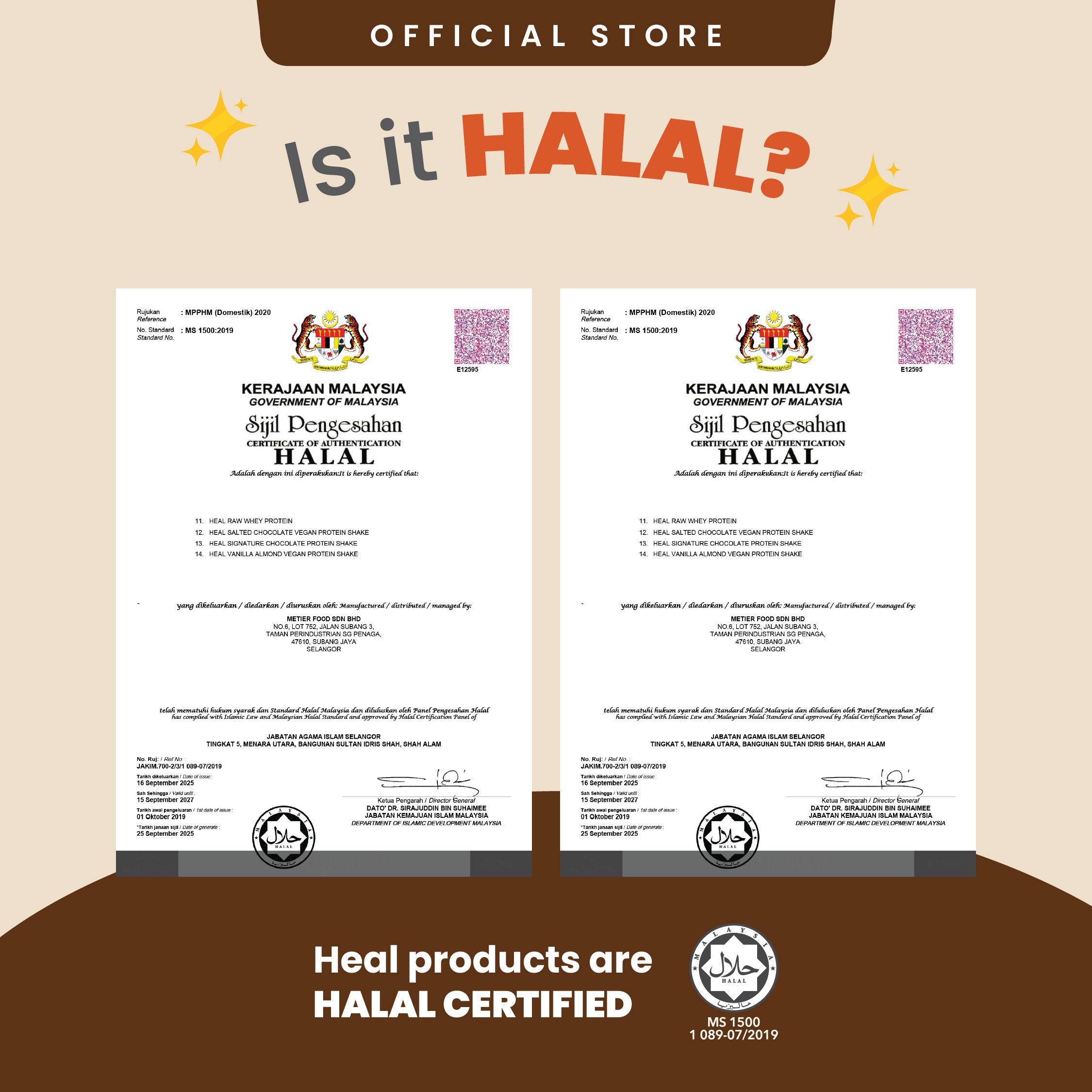 Heal Signature Chocolate Protein Shake, 15 Servings Value Pack - HALAL