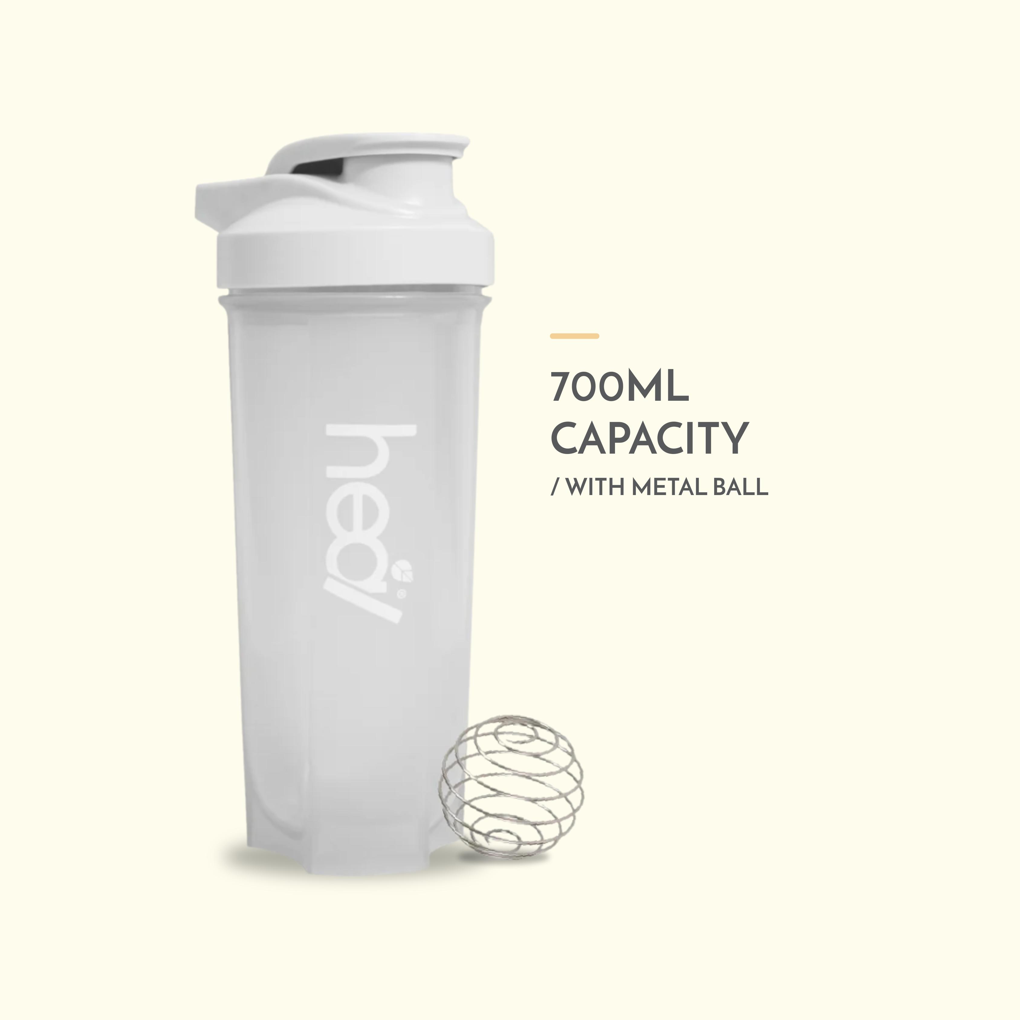 Heal Grey Shaker Bottle 700ml/500ml - BPA FREE