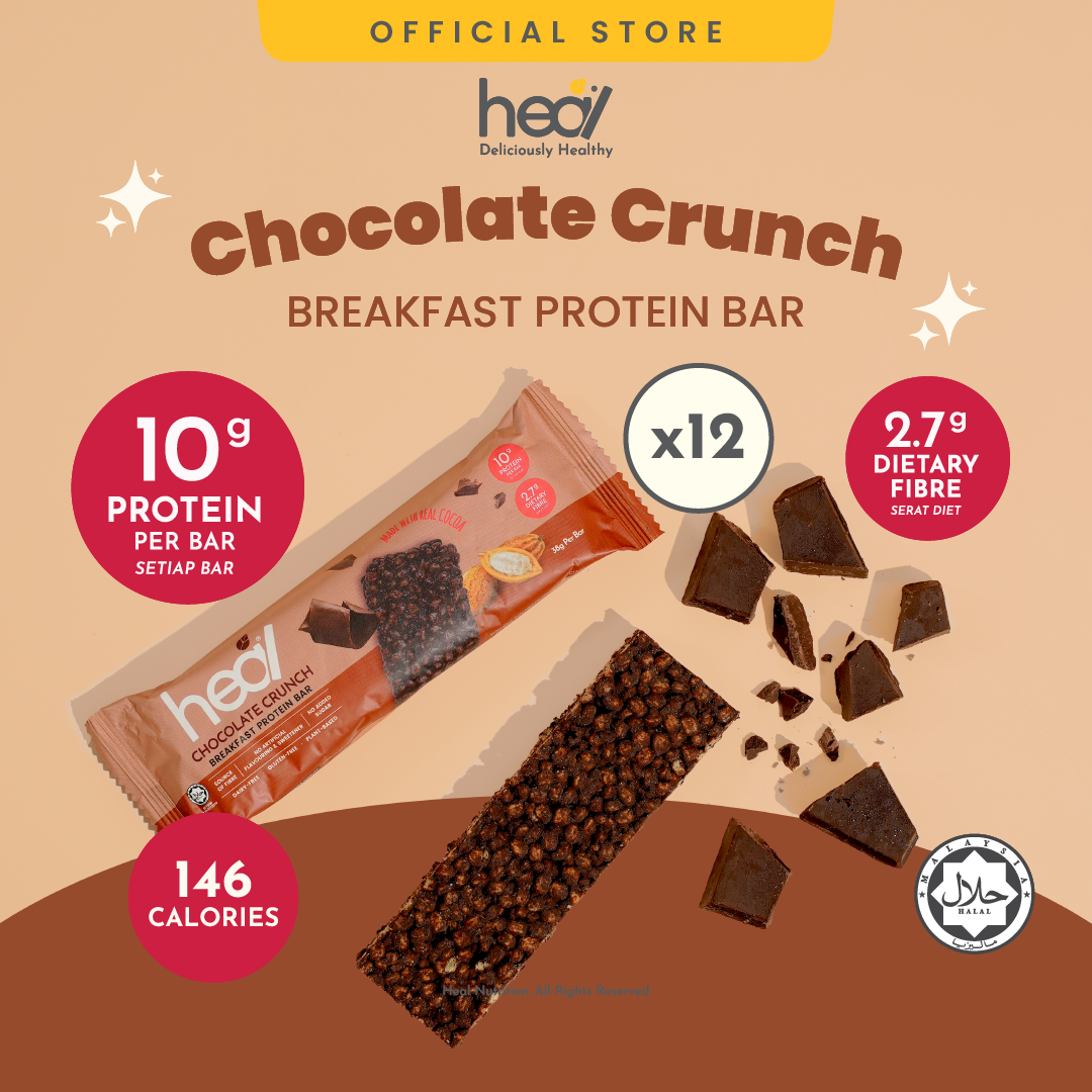 [Subscription Plan] Heal Chocolate Crunch Breakfast Protein Bar - Bundle of 12s