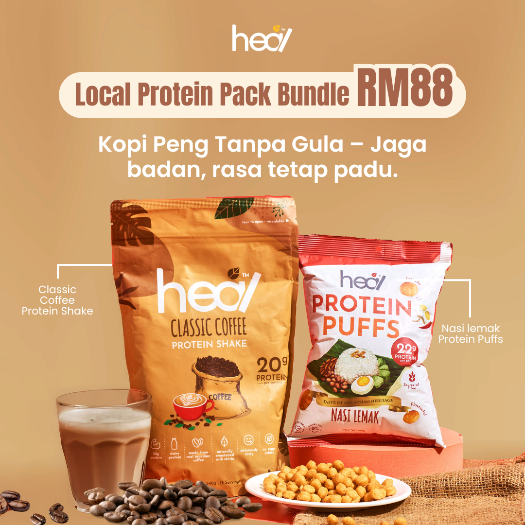 Local Protein Pack Bundle: Nasi Lemak Protein Puff + Classic Coffee