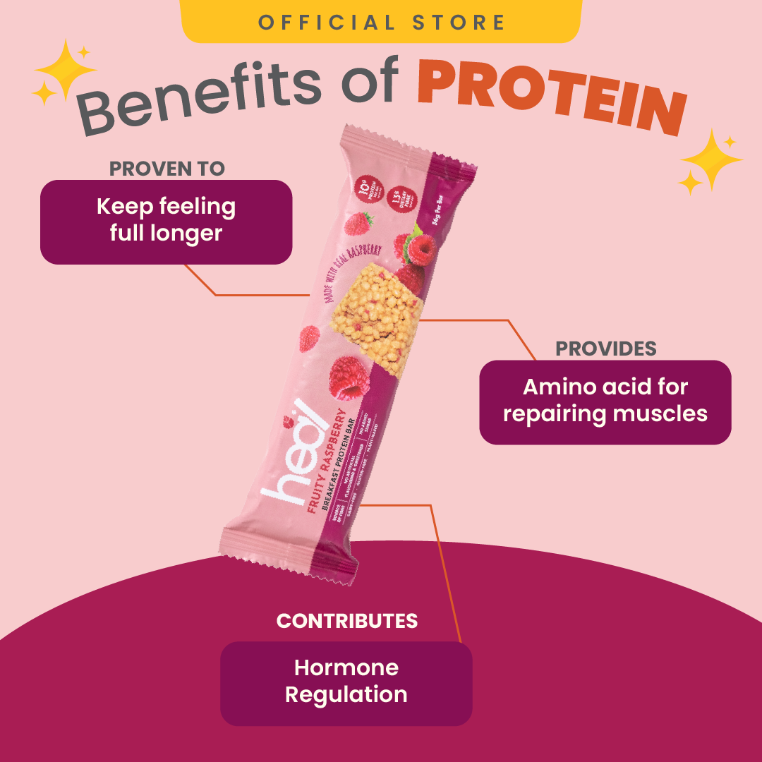 [Subscription Plan] Heal Fruity Raspberry Breakfast Protein Bar - Bundle of 12s