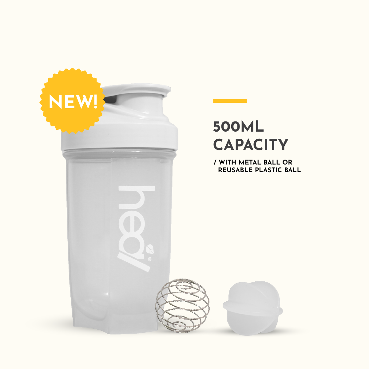 Heal Grey Shaker Bottle 700ml/500ml - BPA FREE