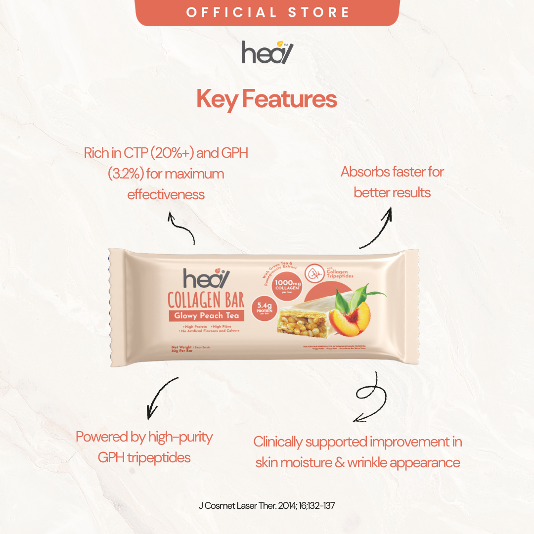 [NEW LAUNCH] HEAL COLLAGEN BAR - PEACH TEA