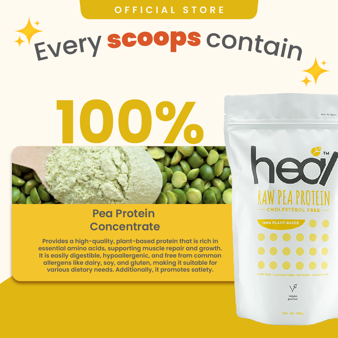 [Subscription Plan] Heal Unflavored Pea Protein Powder, 500g