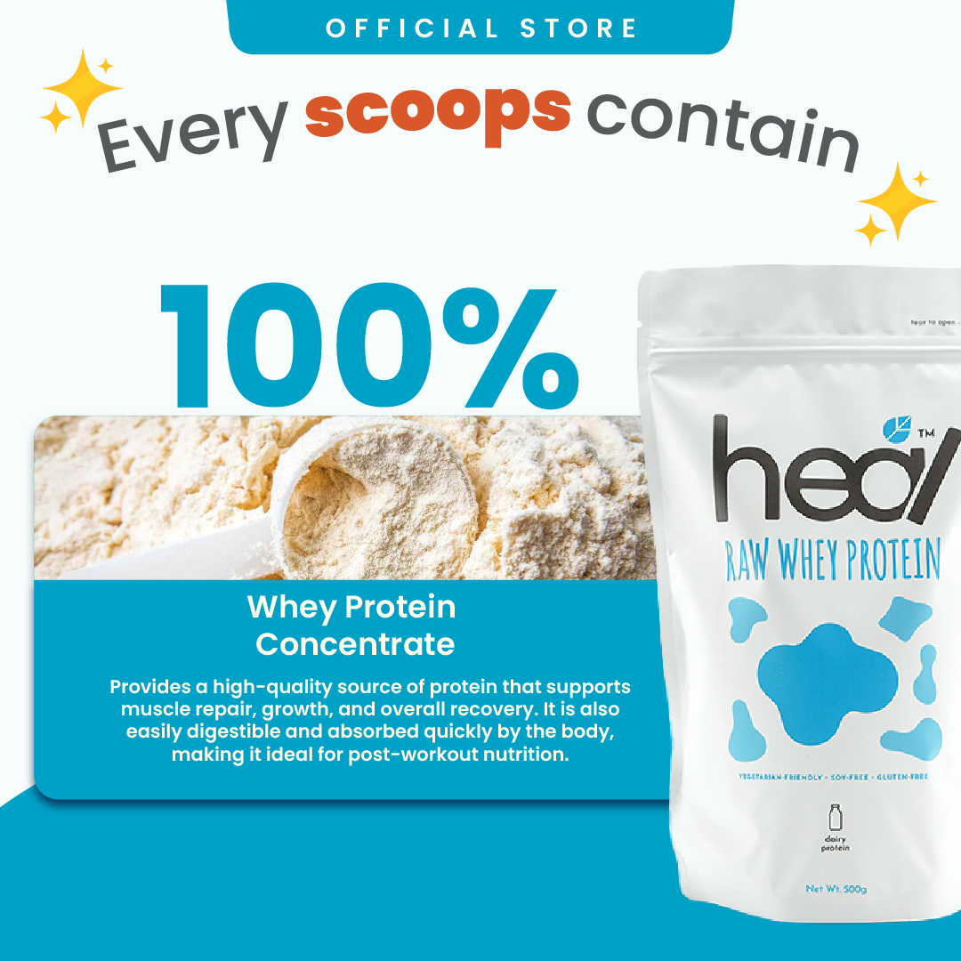 [Subscription Plan] Heal Unflavored Whey Protein Powder, 500g