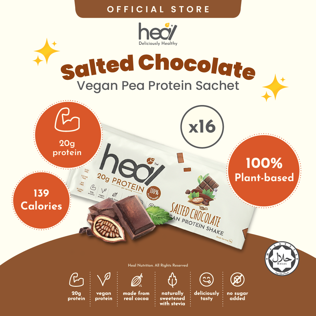 [Subscription Plan] Salted Chocolate Vegan Protein Shake, 16 Sachets (36g)