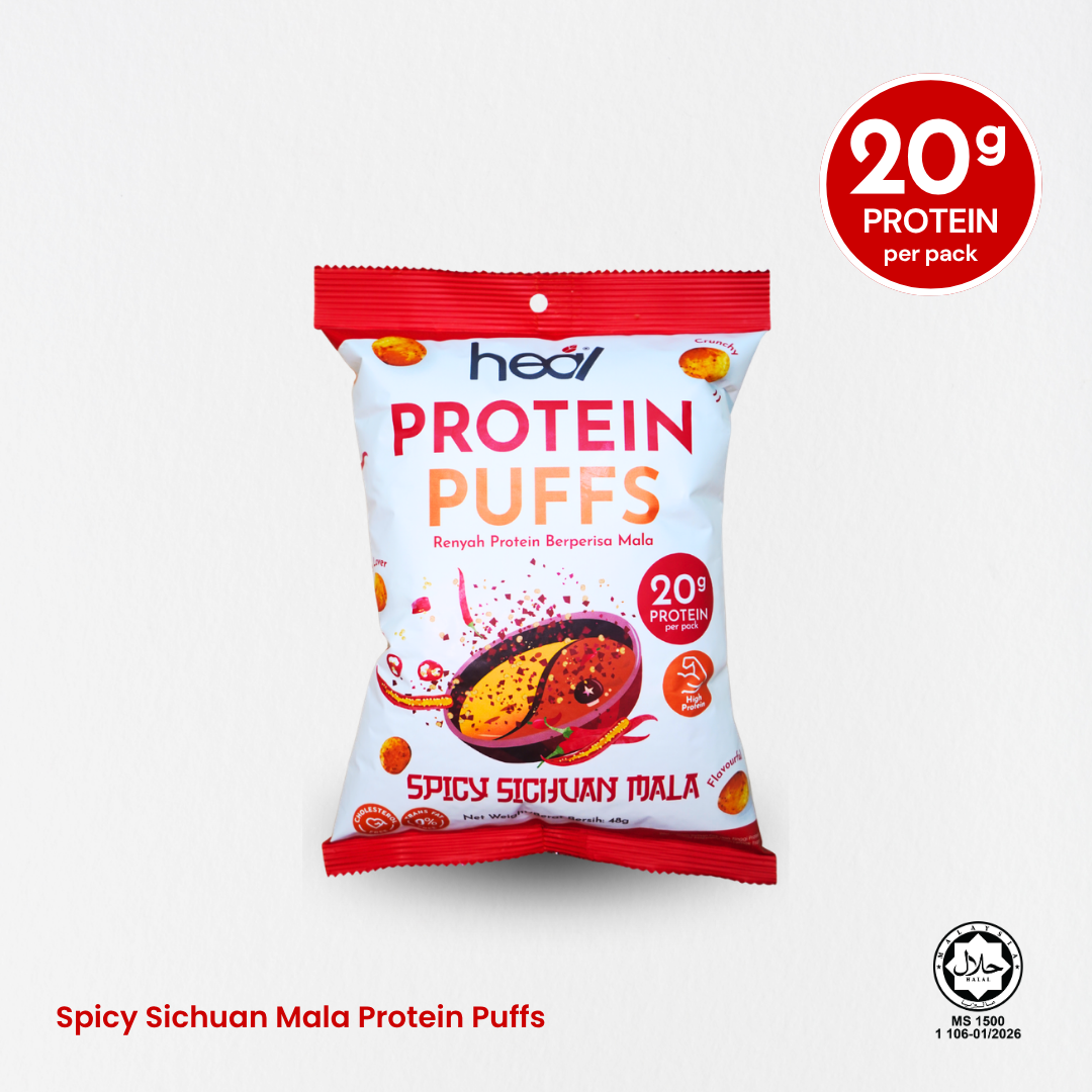 Heal Protein Puffs – Spicy Sichuan Mala (48g) - UOB – Heal Nutrition MY