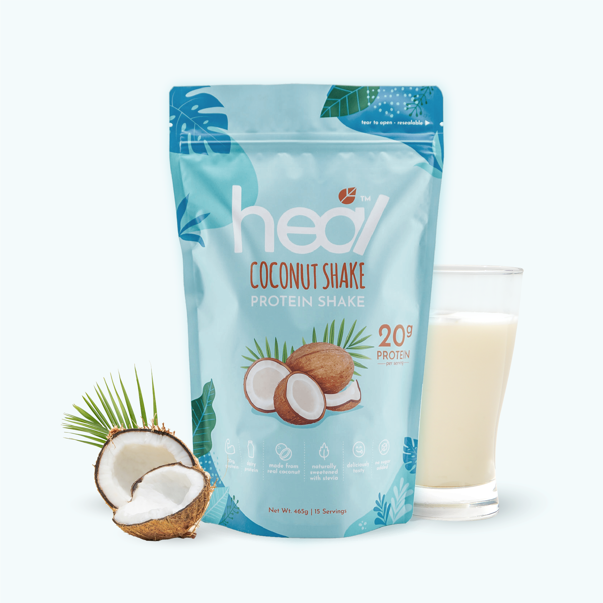 Heal Coconut Shake Protein Shake, 15 Servings Value Pack