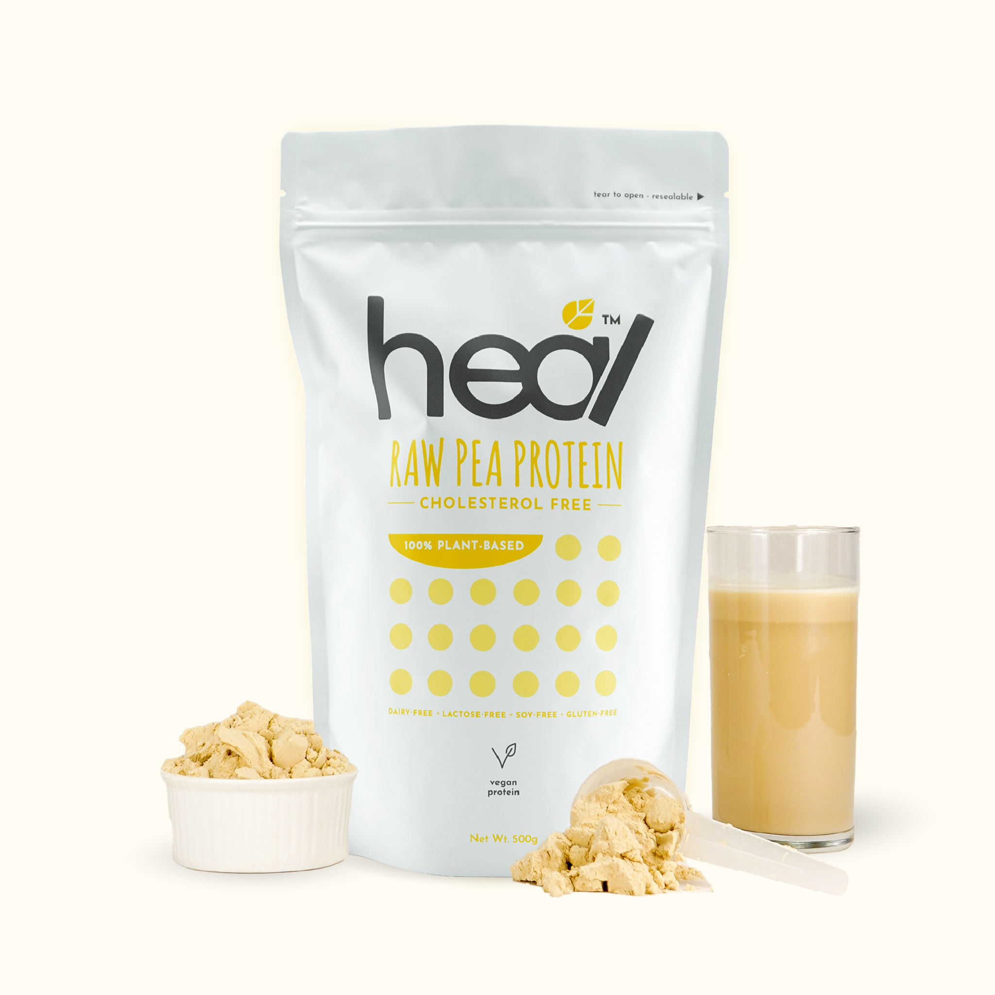 Heal Raw Pea Protein, 500g [EXP: Dec23]