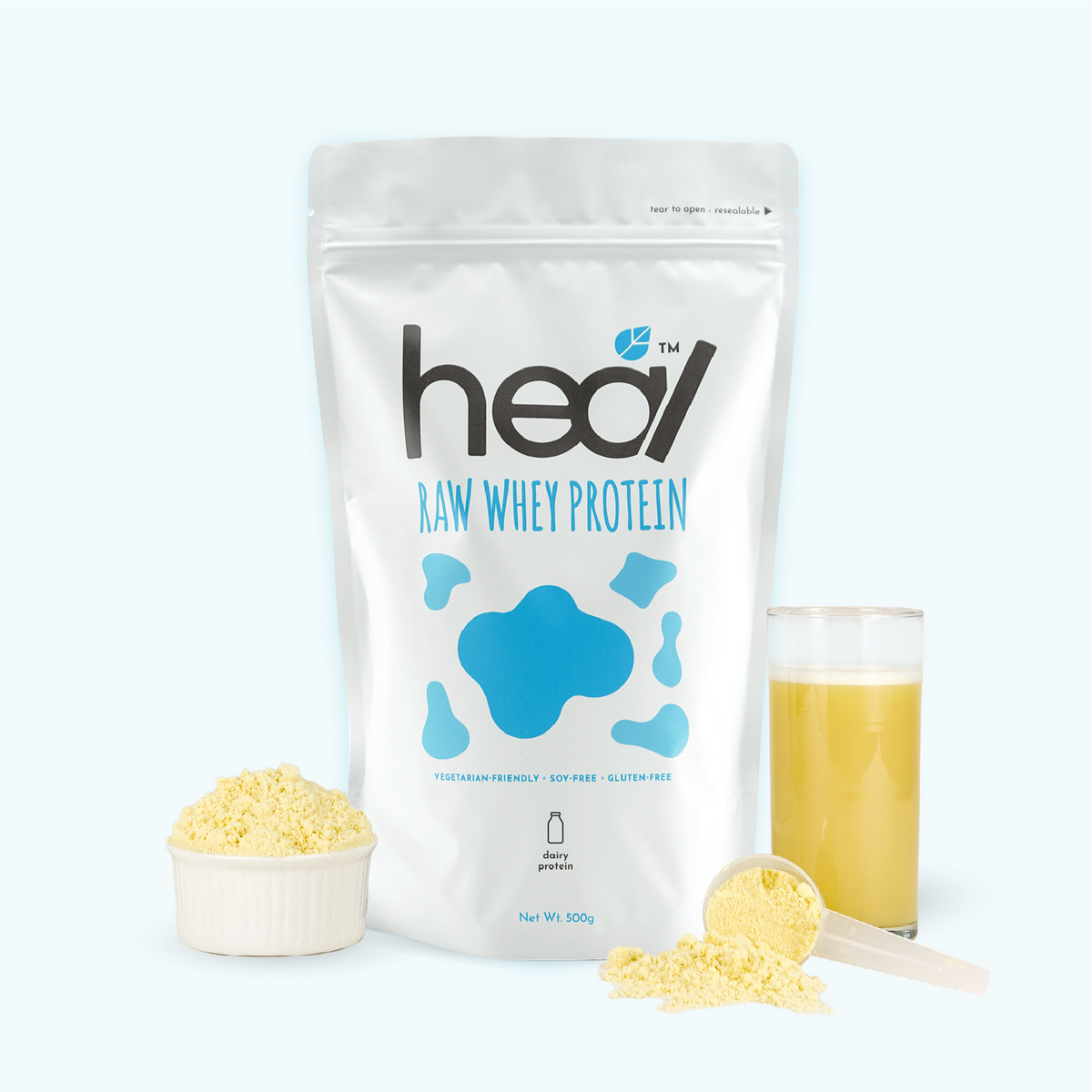 Heal Unflavored Whey Protein Powder, 500g – Heal Nutrition MY